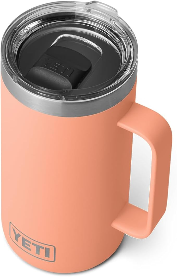 YETI Rambler 24 oz Mug, Vacuum Insulated, Stainless Steel with MagSlider Lid, Lowcountry Peach | Amazon (CA)
