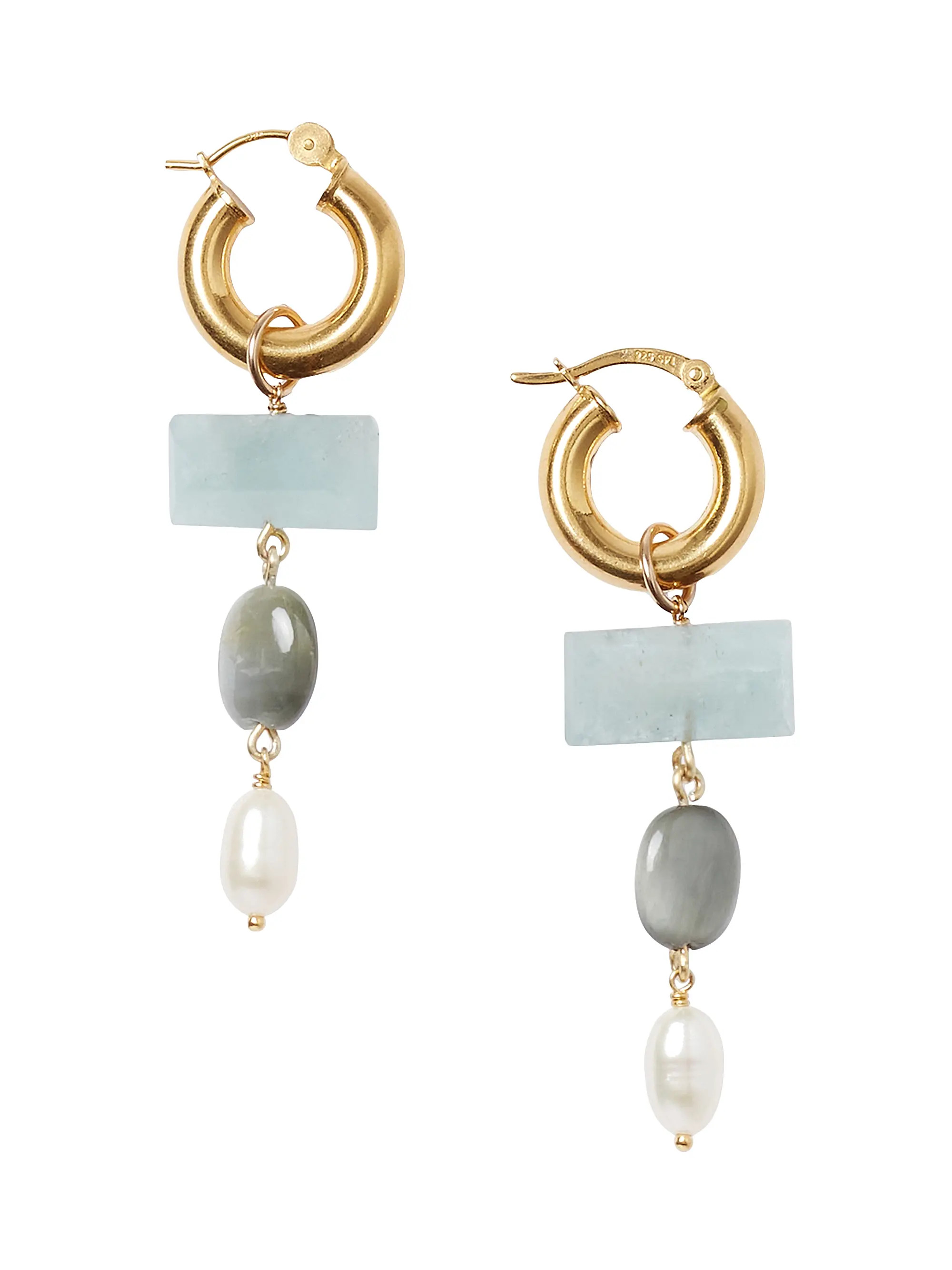 Chan Luu18K-Gold-Plated & Multi-Gemstone Drop Earrings | Saks Fifth Avenue