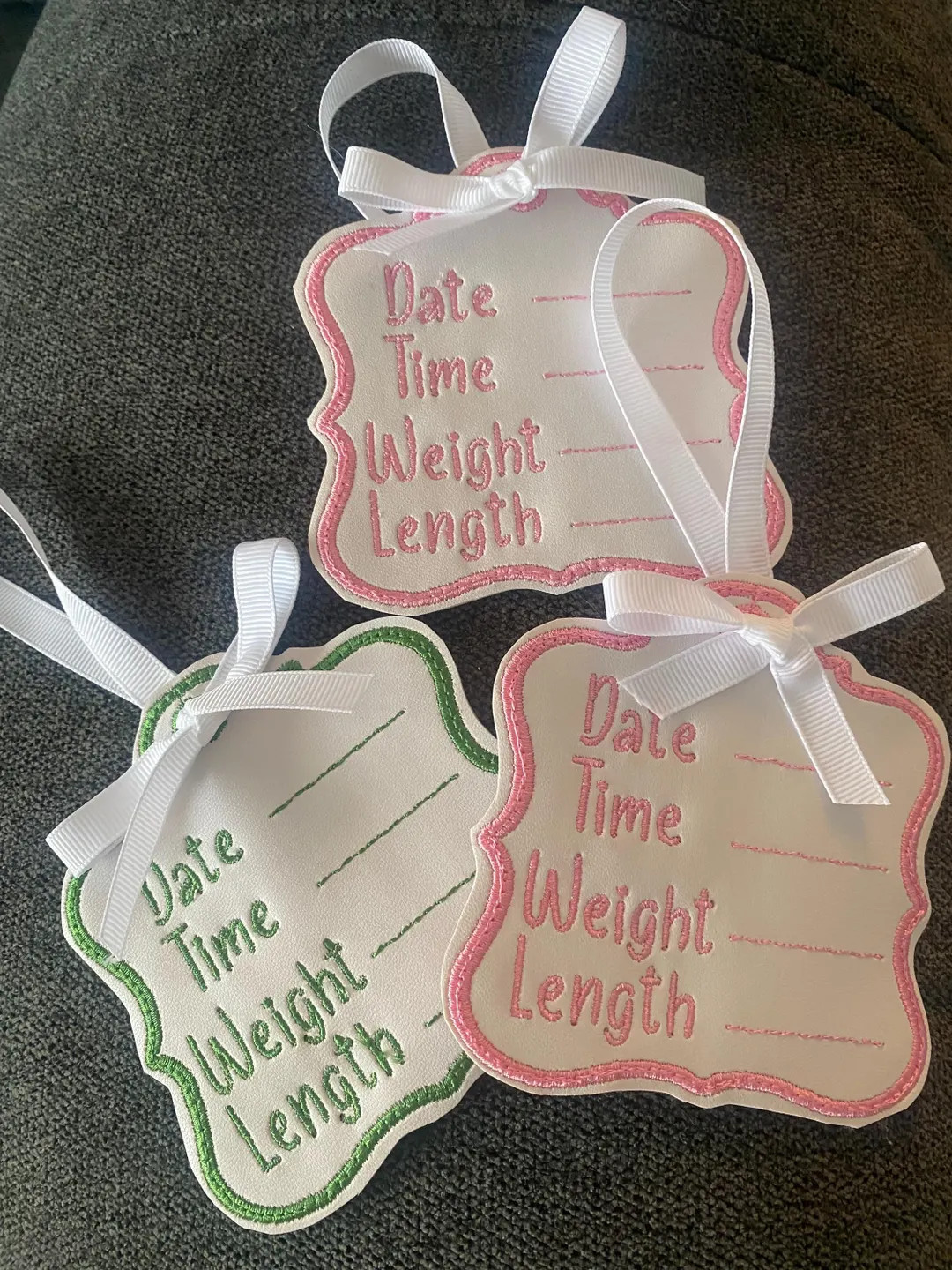 Birth Announcement Hanger -hospital Basket Newborn Baby Tags Labels-birth Stats - Nursery Decorat... | Etsy (US)