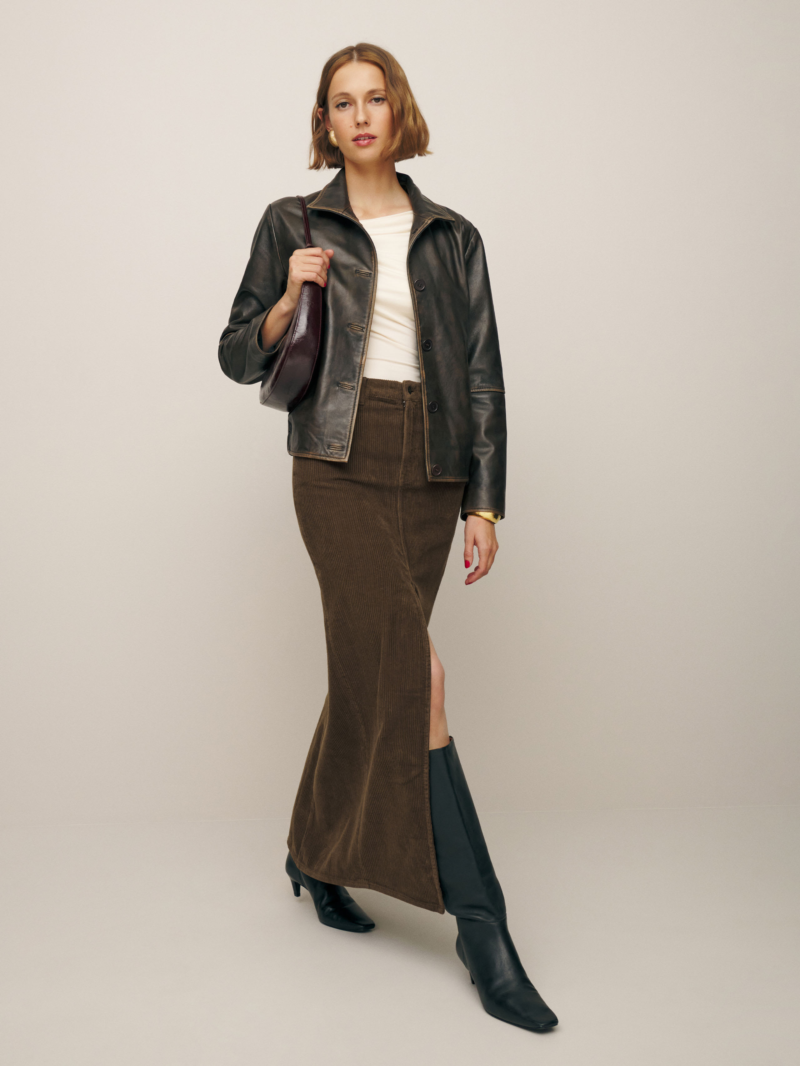 Tazz Maxi Corduroy Skirt | Reformation (Global)