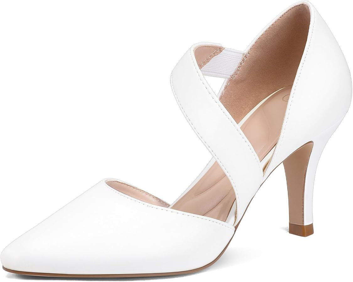 mysoft Women's Pointed Toe Low Stiletto Heel Dress Pumps Shoes | Amazon (US)