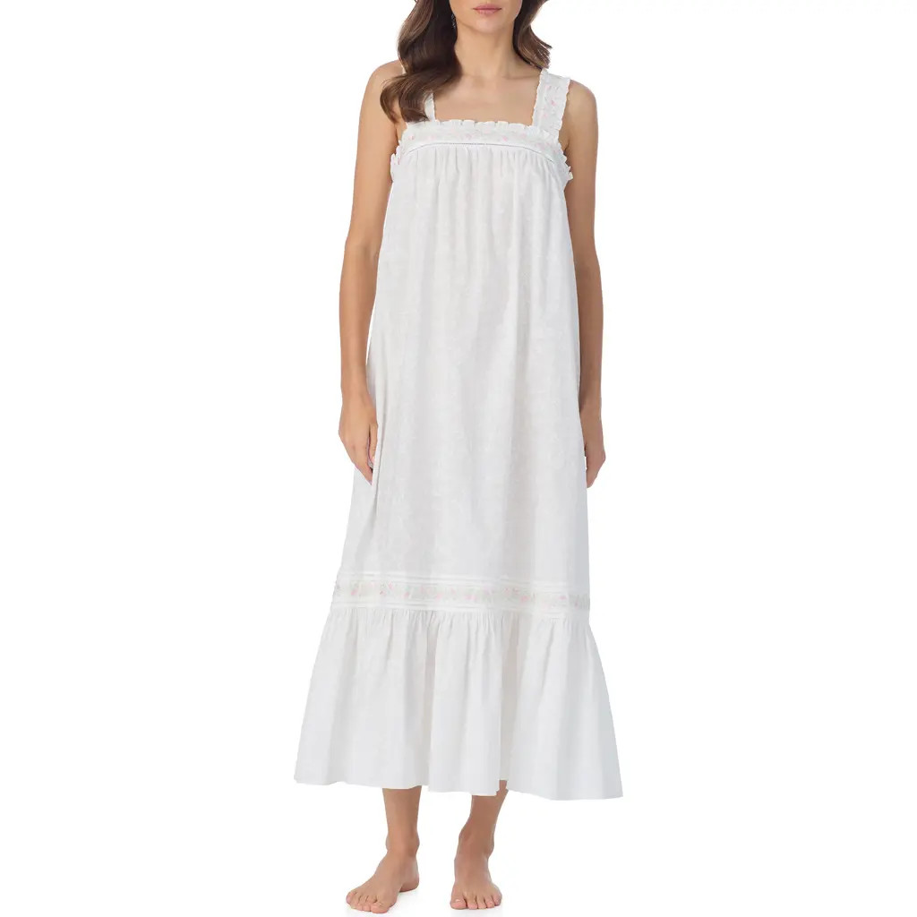 Eileen West Sleeveless Cotton Lawn Ballet Nightgown in White at Nordstrom, Size X-Small | Nordstrom