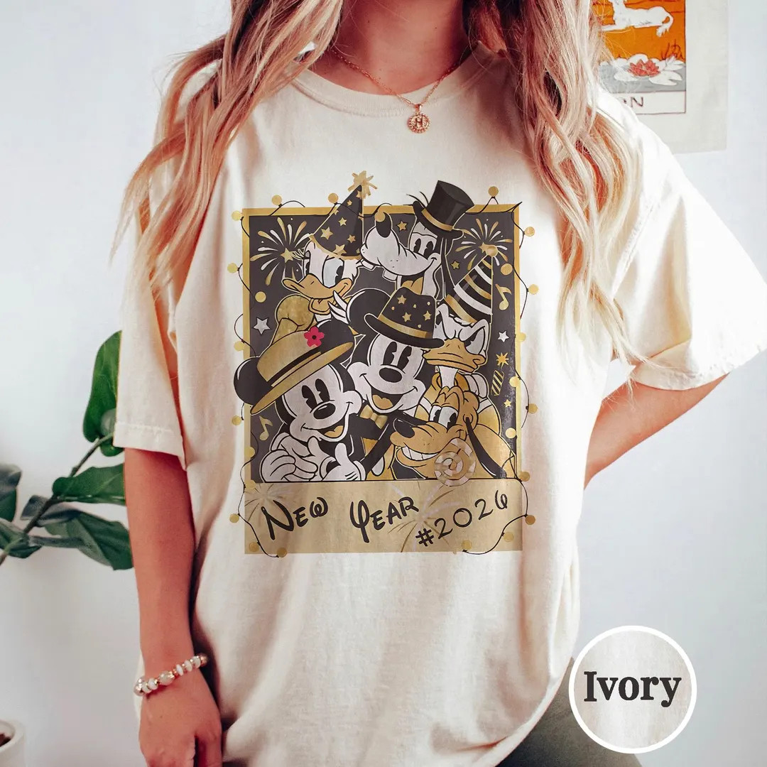 Retro Mickey & Friends Disneyland Trip 2026 Shirt, Disney New Year's Eve Tshirt, New Year Girl Tr... | Etsy (US)