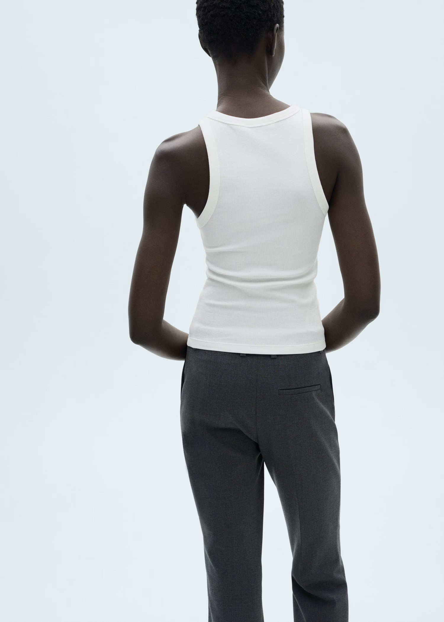 Ribbed cotton-blend top | Mango (US/MX/AU)