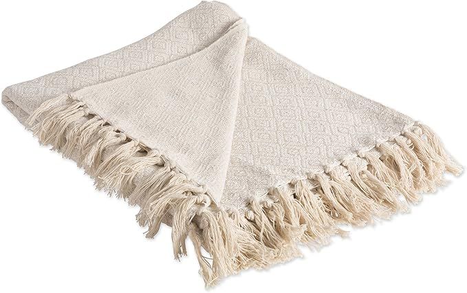 DII Rustic Farmhouse Cotton Diamond Blanket Throw with Fringe For Chair, Couch, Picnic, Camping, ... | Amazon (US)