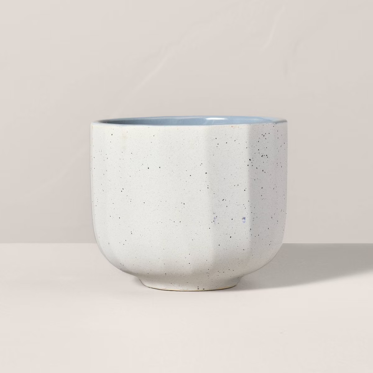 Speckle-Faceted Ceramic Canvas Jar Candle Blue/White 6oz - Hearth & Hand™ with Magnolia | Target