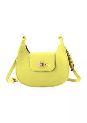 Dooney & Bourke Sweety Leather Crossbody Hobo Bag, Yellow | Belk