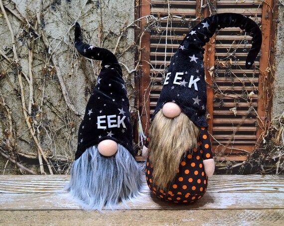 A pair of Halloween gnomes Halloween decoration gnome | Etsy | Etsy (US)