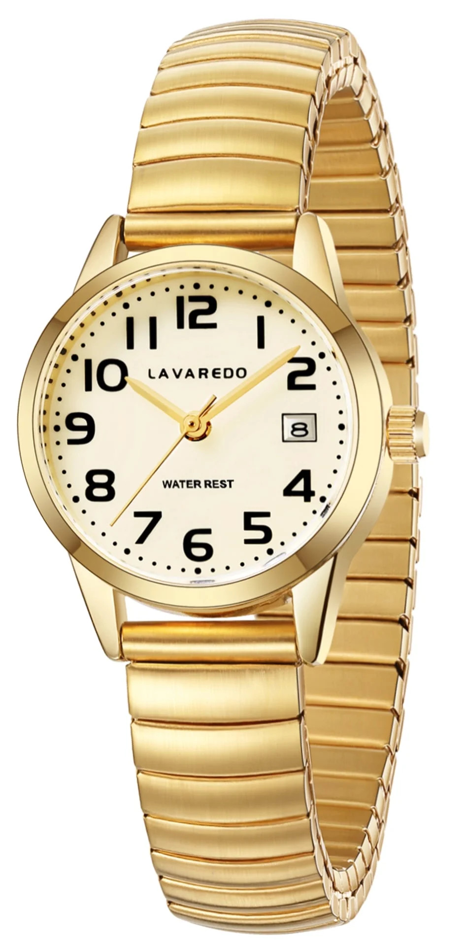 Gold Watches for Women Easy Reader Analog Ladies Quartz Watches with Stainless Steel Expansion Ba... | Walmart (US)