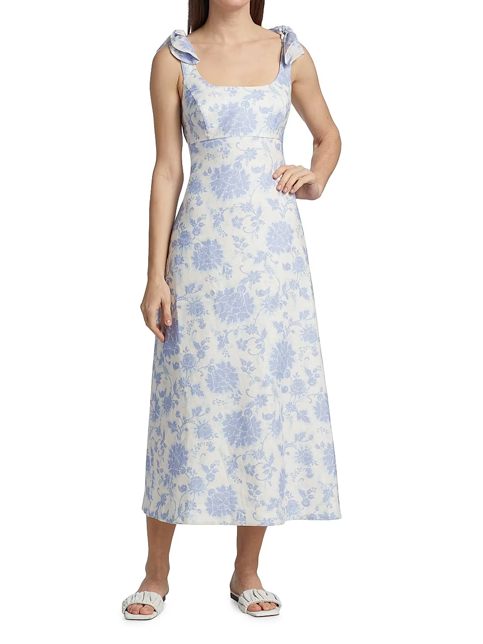 Postcard Tie Shoulder Midi-Dress | Saks Fifth Avenue