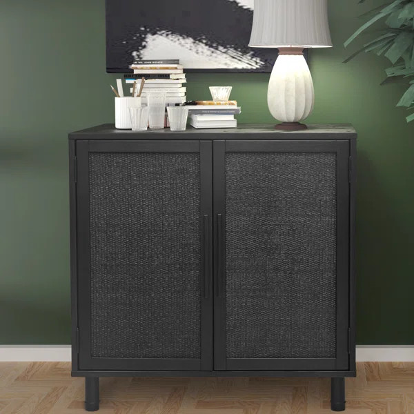 Delancey 2 Door Rattan Accent Cabinet | Wayfair North America