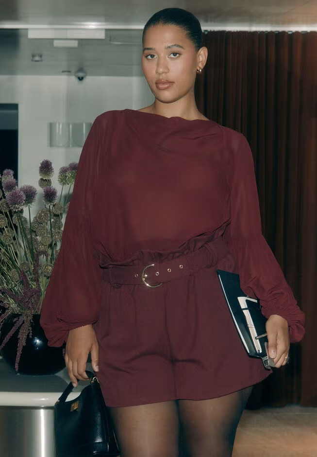 Paperbag Waist Mini Short | Eloquii