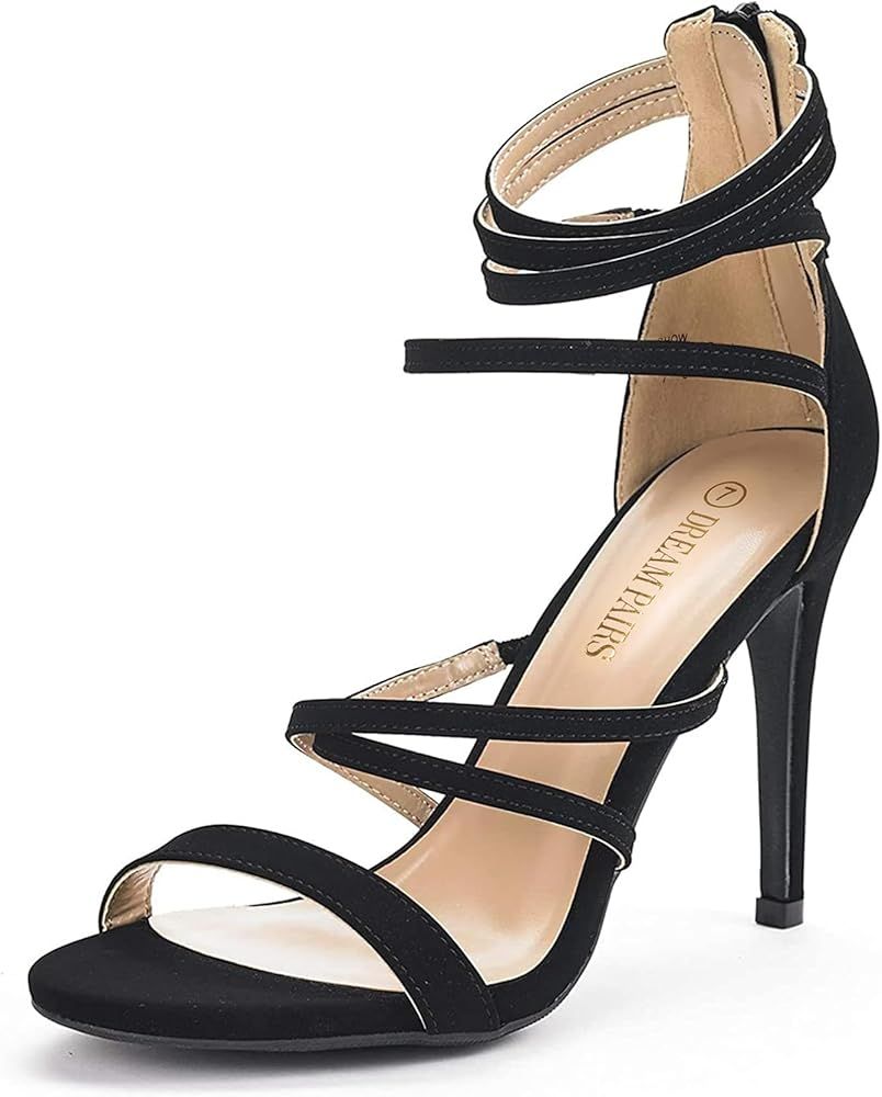 DREAM PAIRS Women's Show High Heel Dress Pump Sandals | Amazon (US)
