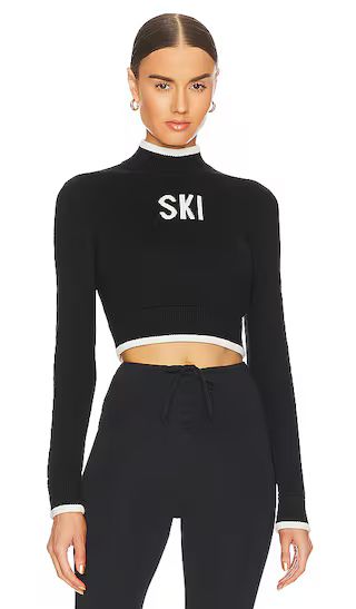 Cropped Ski Sweater in Black & Cream | Revolve Clothing (Global)