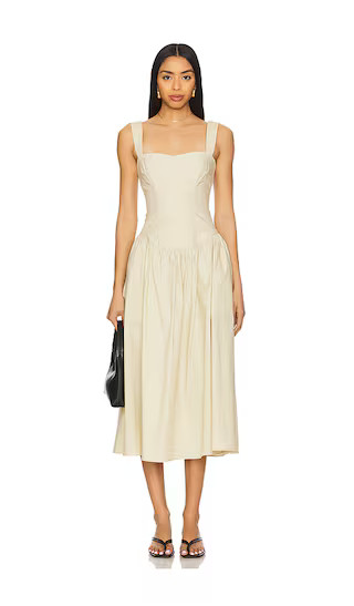 Allie Midi Dress in Oat | Revolve Clothing (Global)