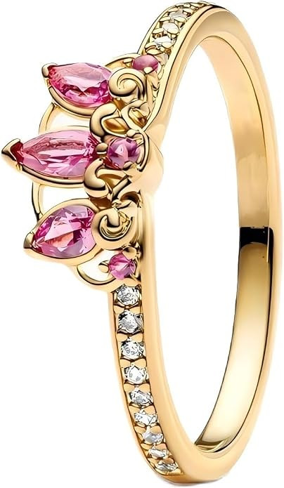 Princess Ring Fit Women Fashion Gifts 925 Sterling Silver DIY Jewelry Father's Day | Amazon (US)