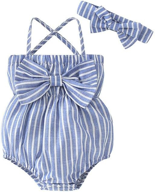 Newborn Infant Baby Girl Clothes Rompers Summer Halter Romper Infant Baby Clothes | Amazon (US)