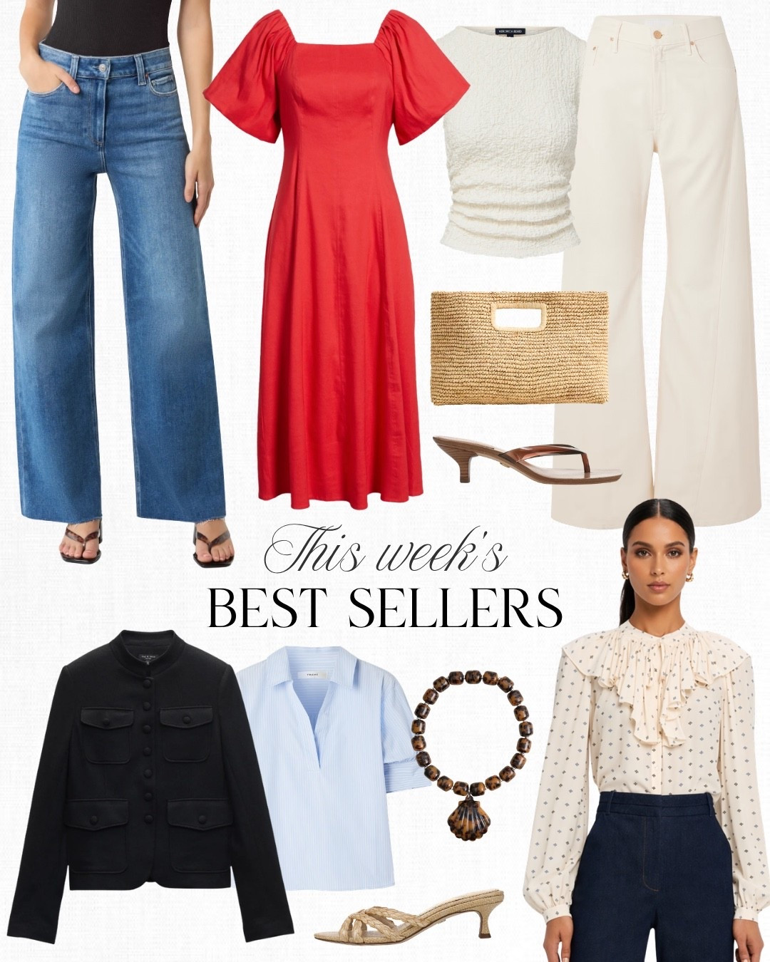 Top 10 Best Sellers: This week's best sellers feature a few of my favorites that I showed in last week's IG Live, which you can find in my IG Live collection. I brought this Veronica Beard blouse on my recent trip to Aspen and I felt so elevated and chic (plus it's currently on sale)! I can't say enough good things about these Mother Lemon Twist jeans and they might even be one of my favorite purchases of this year (petite sizes and more regular sizes below) ❤️