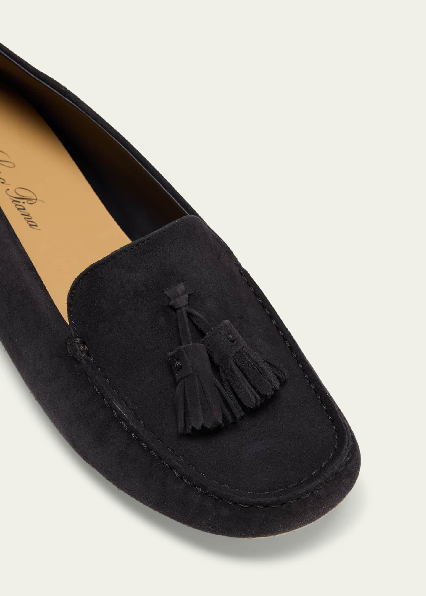 Loro Piana Suede Tassel Moccasin Loafers | Bergdorf Goodman