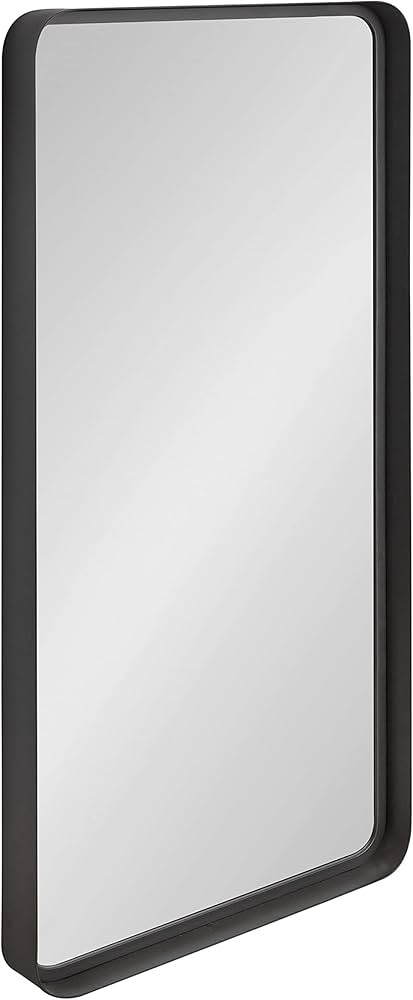Kate and Laurel Armenta Modern Soft Rectangle Metal Framed Mirror, 20 x 42, Dark Charcoal Gray, F... | Amazon (US)