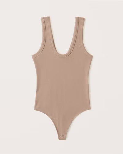 Women's Seamless Rib Fabric Scoopneck Bodysuit | Abercrombie Bodysuit | Abercrombie & Fitch (US)