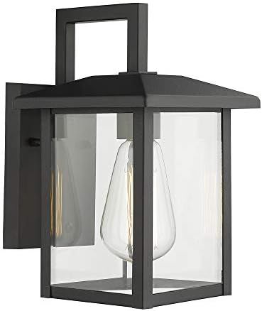 Emliviar Outdoor Wall Light, 1-Light Wall Sconce, Black Finish with Clear Glass, 20064B1 | Amazon (US)