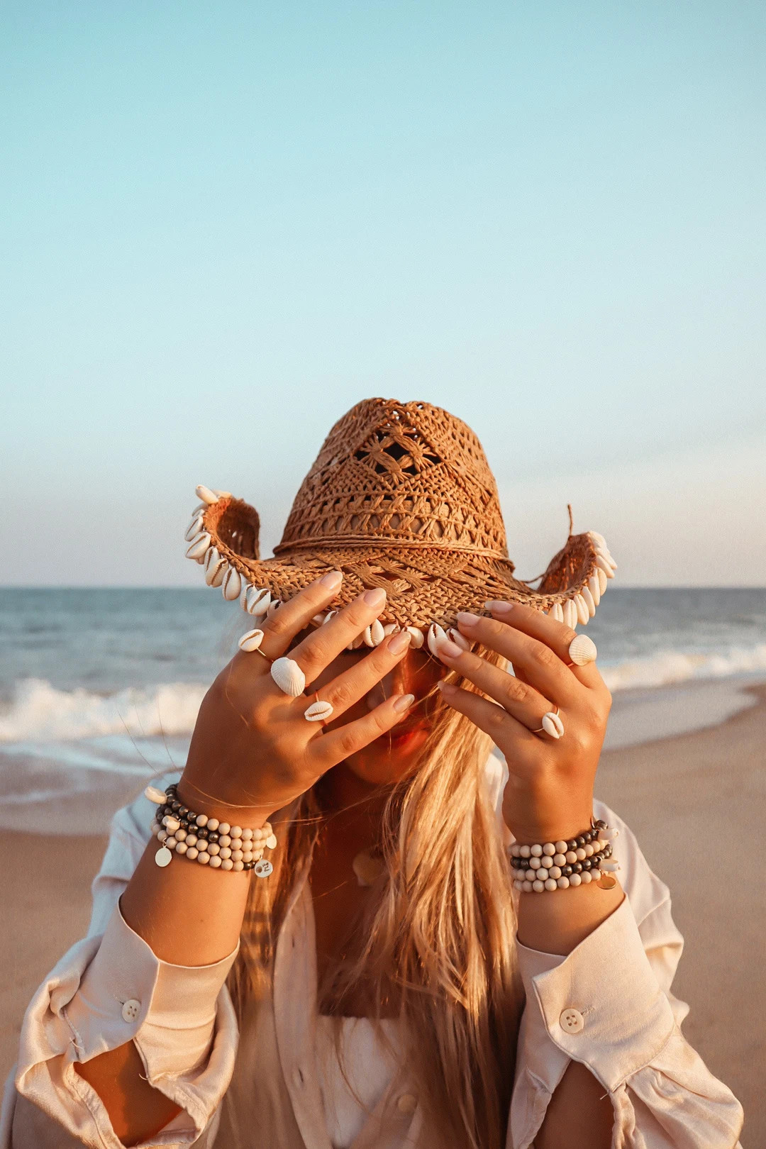 By the Seashore Cowrie Adjustable Ring | Etsy (US)