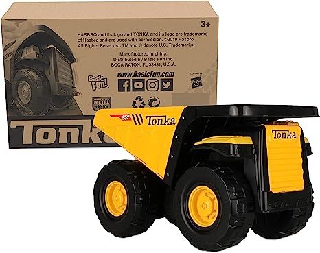 Tonka - Steel Classics Toughest Mighty Dump Truck, Frustration-Free Packaging (FFP) | Amazon (US)