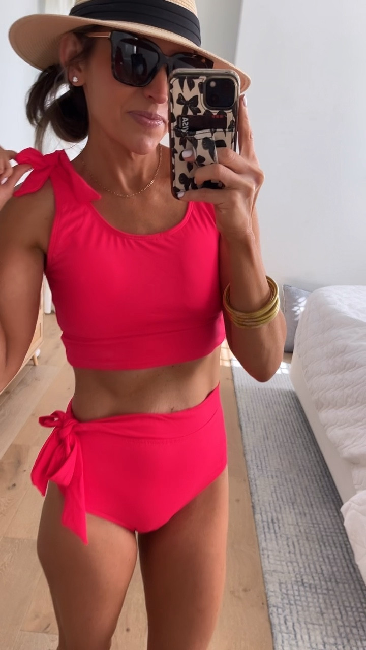 Swimsuit with adorable shoulder ties, crochet swim skirt & the most flattering beach hat!


#LTKSeasonal #LTKmomlife #LTKSwim