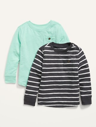 Unisex Long-Sleeve Pocket T-Shirt 2-Pack for Toddler | Old Navy (US)