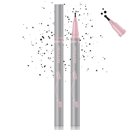 HOSAILY Freckle Pen, Natural Lifelike Freckle Stamp Pen Soft Dot Spot Pen, Waterproof Long Lasting Quick Dry Freckle Tint Pen for Natural Effortless Sunkissed Makeup-Black | Amazon (US)