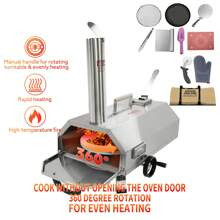 Outdoor Pizza Oven Silver Wood Fired 12" Portable Stainless Steel Pizza Oven For Outside Backyard Camping Picnics | SHEIN