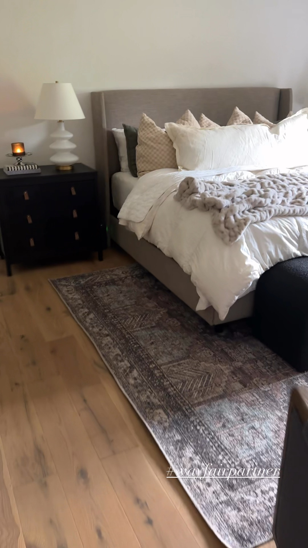 My new rug from @wayfair is PERFECT for my bedroom and it’s affordable! There are lots of size options (I have the 8’6”x11’6”) and free shipping. I’m also linking my mirror, bed, nightstands, lamps, and bench (all from Wayfair). #wayfair #wayfairpartner 

#LTKHome #LTKSaleAlert #LTKxWayfair