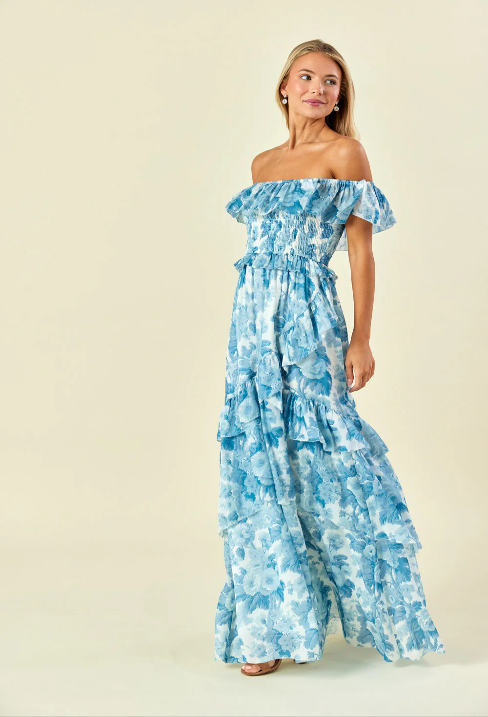 Ellison Floor-Length Floral Dress | LulaKate
