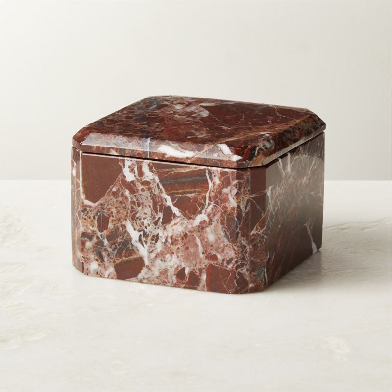 Rosa Levanto Emerald Cut Marble Box + Reviews | CB2 | CB2