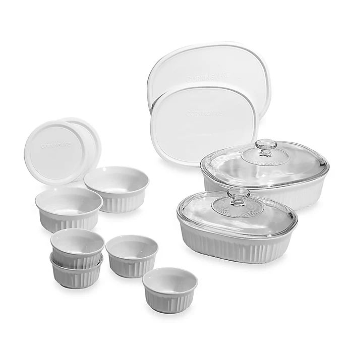 CorningWare® French White® 14-Piece Bakeware Set | Bed Bath & Beyond