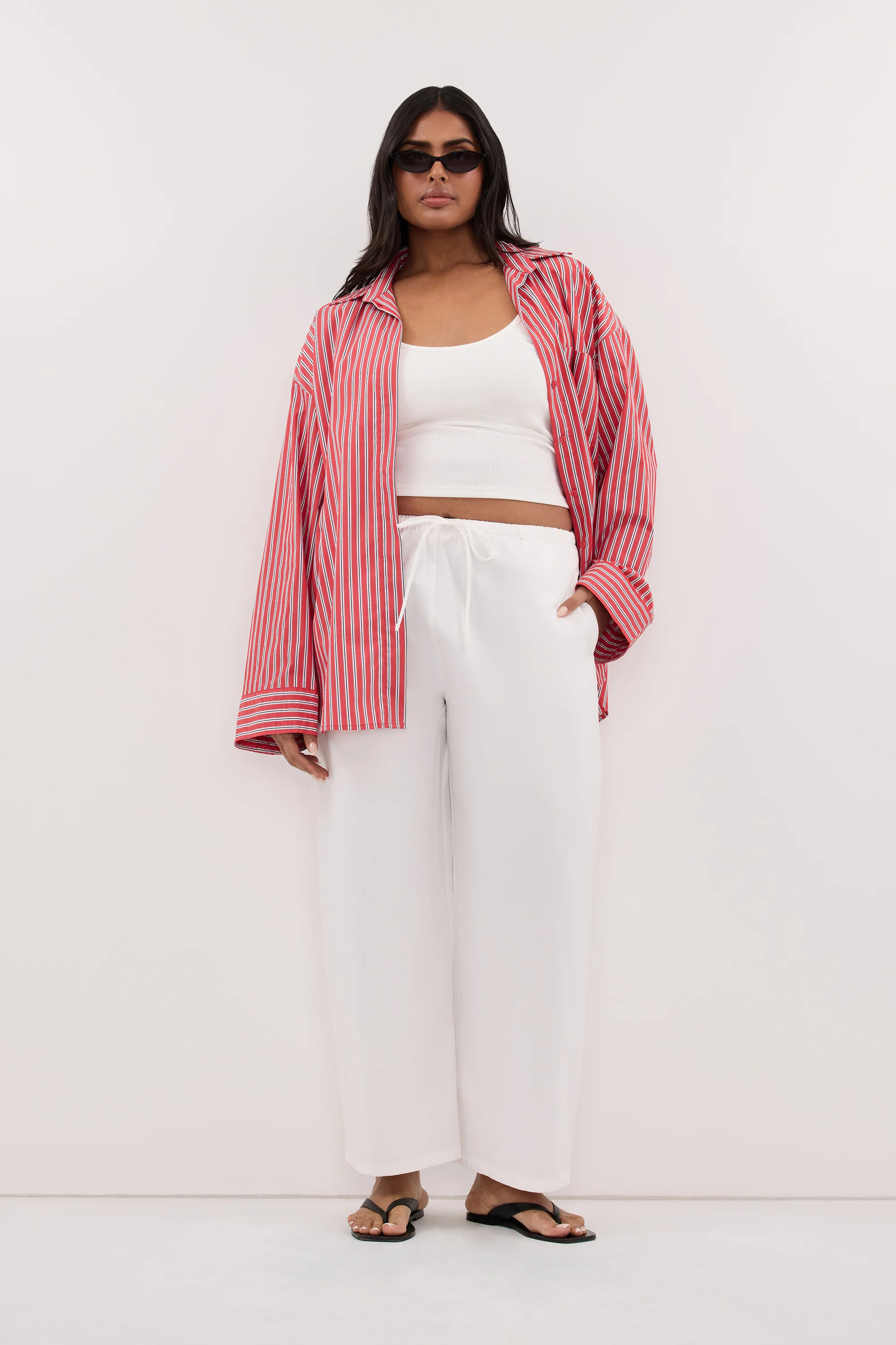 MISHA RED STRIPE SHIRT | DISSH