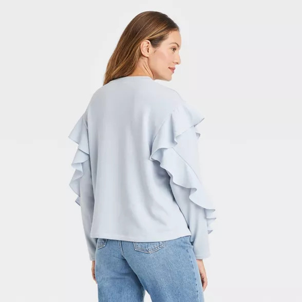 Women's Ruffle Sweatshirt - A New Day™ | Target
