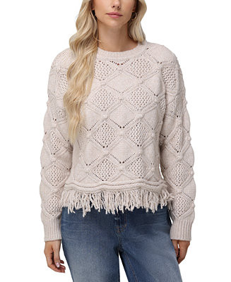 Frye Women's Pointelle Fringe Sweater - Macy's | Macy's