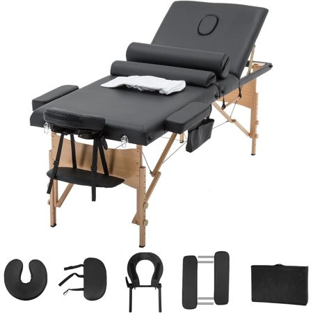 Furinno 28 Wide Portable Folding Massage Table Black | Walmart (US)