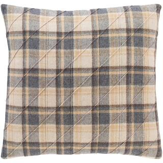Home Decorators Collection Beige Plaid 18 in. x 18 in. Square Decorative Throw Pillow S0016102339... | The Home Depot