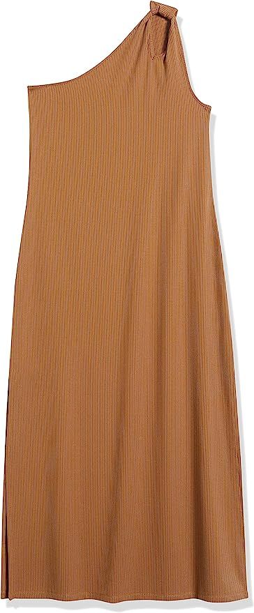 The Drop Women's Mickey Loose-fit One-Shoulder Cut-Out Rib Knit Maxi Dress | Amazon (US)