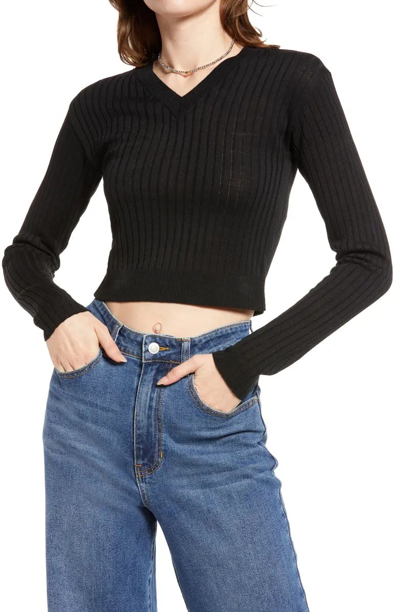 Reagan Rib Crop Sweater | Nordstrom