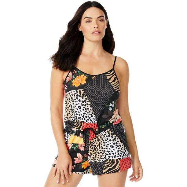 Sofia Intimates by Sofia Vergara Women's and Women's Plus Knit Cami Romper | Walmart (US)