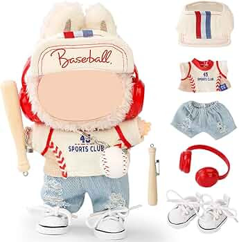 Clothes Set Compatible for Labubu Doll, Hat Suit Ornaments Accessories Set for 17cm/6.7inch Doll ... | Amazon (US)