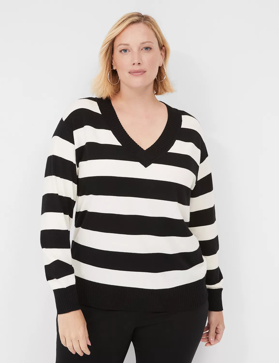 Long-Sleeve V-Neck Sweater | Lane Bryant (US)