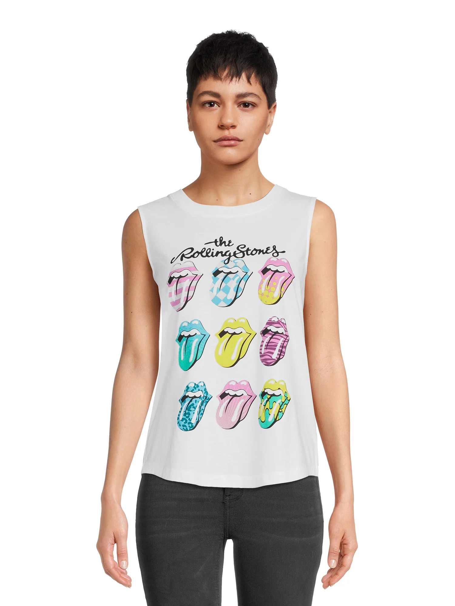 Time and Tru Women's Graphic Print Band Tank Top | Walmart (US)