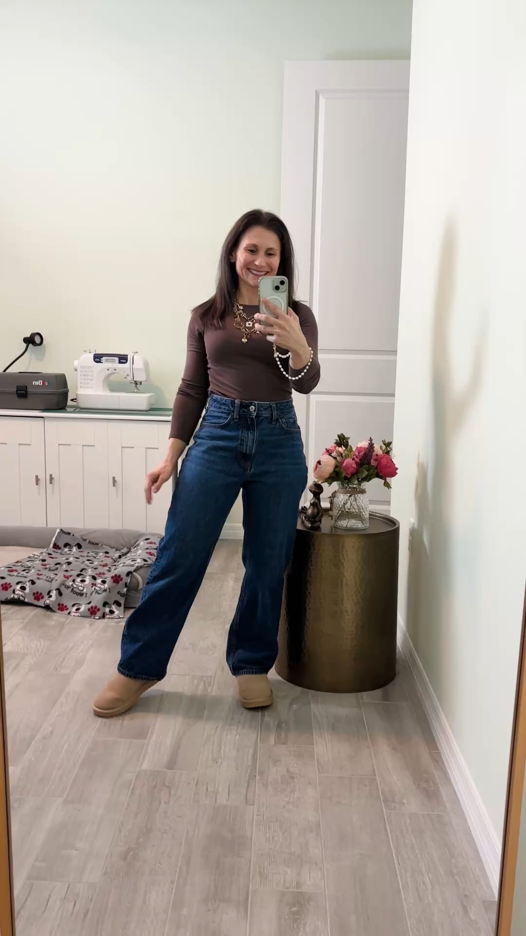 Work from home ootd; comfy slippers and relaxed fit denim; curve love and petite friendly jeans

#LTKPetite #LTKFindsUnder50 #LTKootd