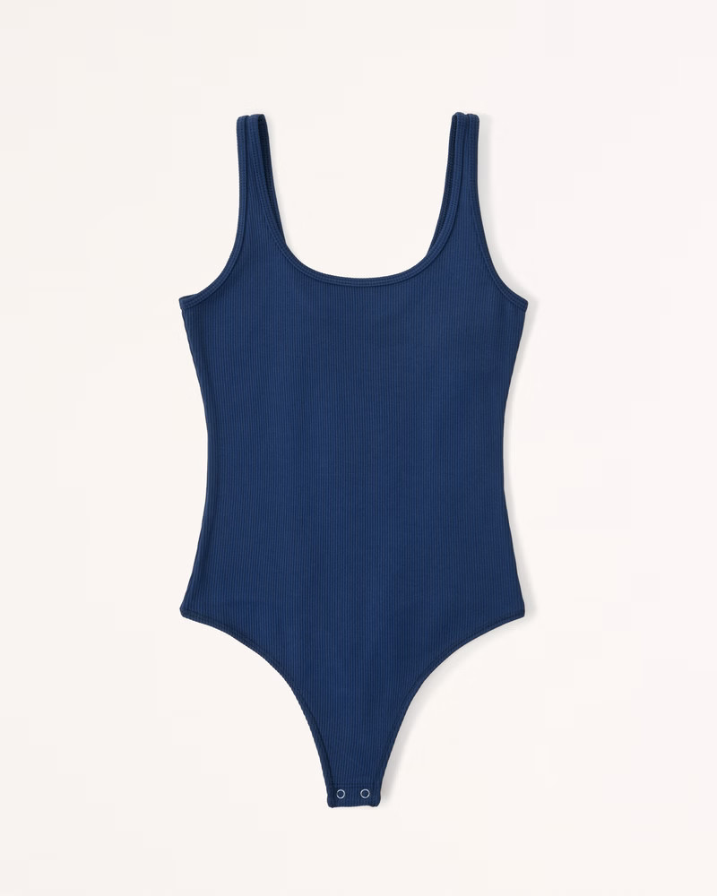 Seamless Rib Fabric Scoopneck Bodysuit | Abercrombie & Fitch (US)