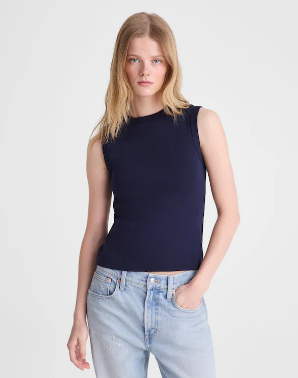 The '90s Shell Tank in Compact Cotton | Madewell